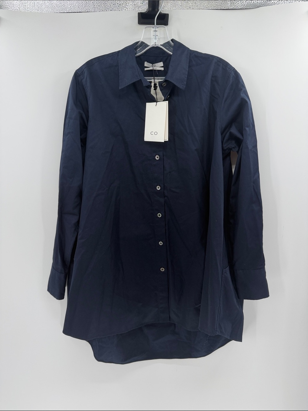 Co Essentials Women's A-line Buttondown Shirt - Navy - Small - New with tags